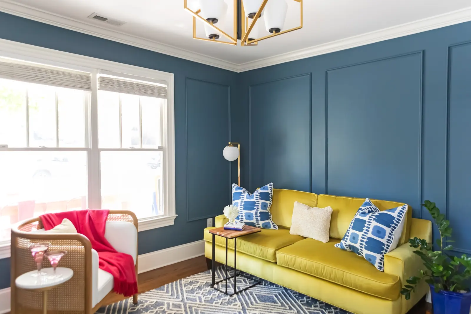 Colorful guest bedroom