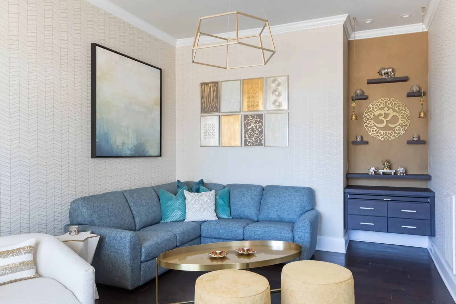 Modern pooja living room