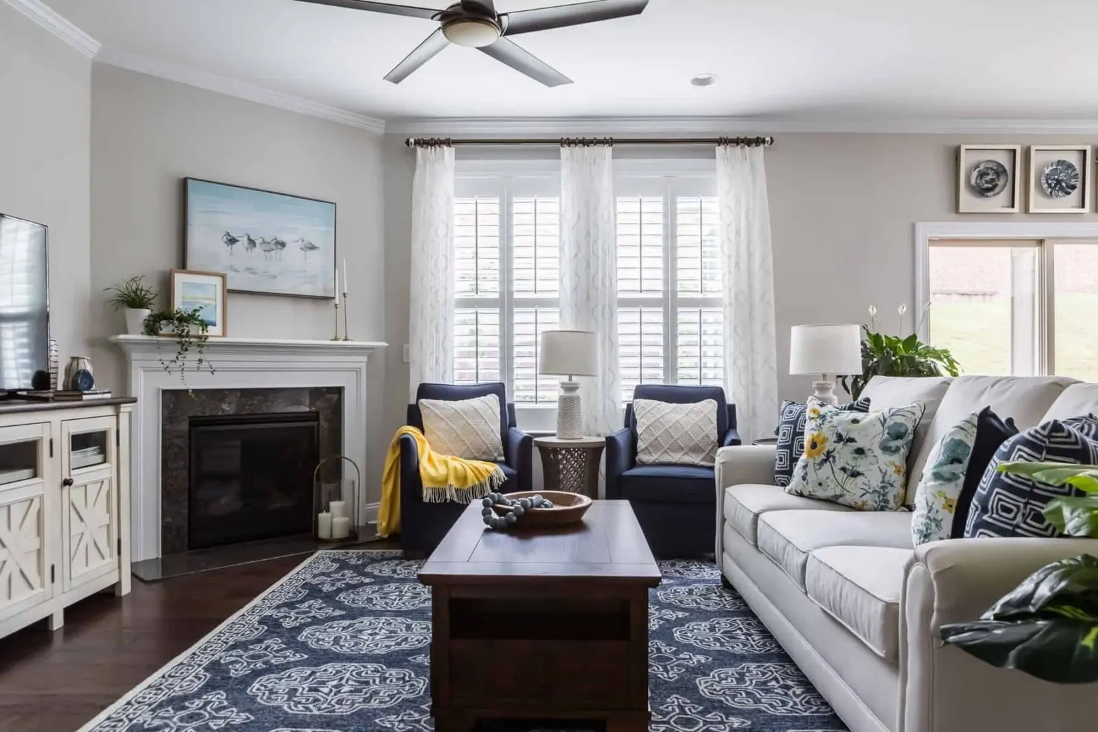 Updated Traditional Family Room